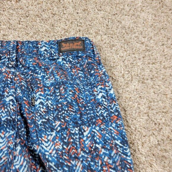 Levis Jeans Womens 4 Blue Floral Mid Rise Skinny Crop Denim - Picture 7 of 8